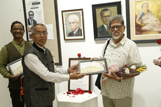 Solo Exhibition of Drawings & Paintings By Veteran artist Late D.V. Halbhavi in Jehangir Art Gallery