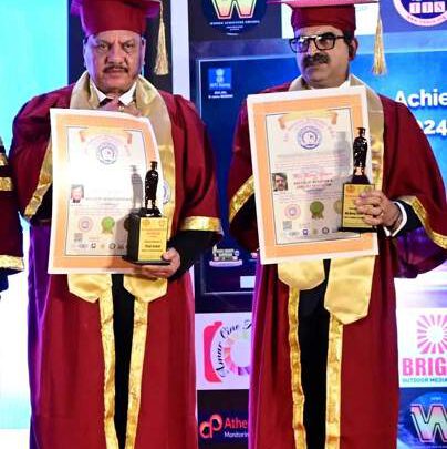 Mr Vinod Anand Honoured With An Honourary Doctorate ( Honoris Causa)From The American University 30th November At Ginger Hotel Mumbai.